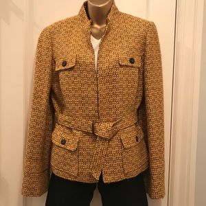 Carlisle silk blend maize patterned jacket